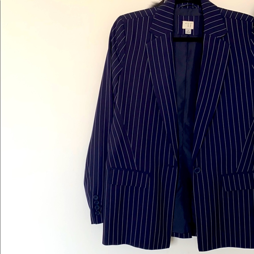 A New Day Navy Striped Blazer (S)